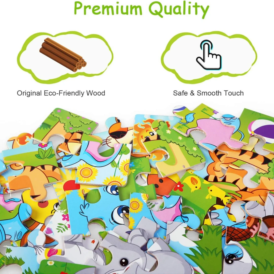 Ambulans Desenli Montessori Ahşap Yapboz