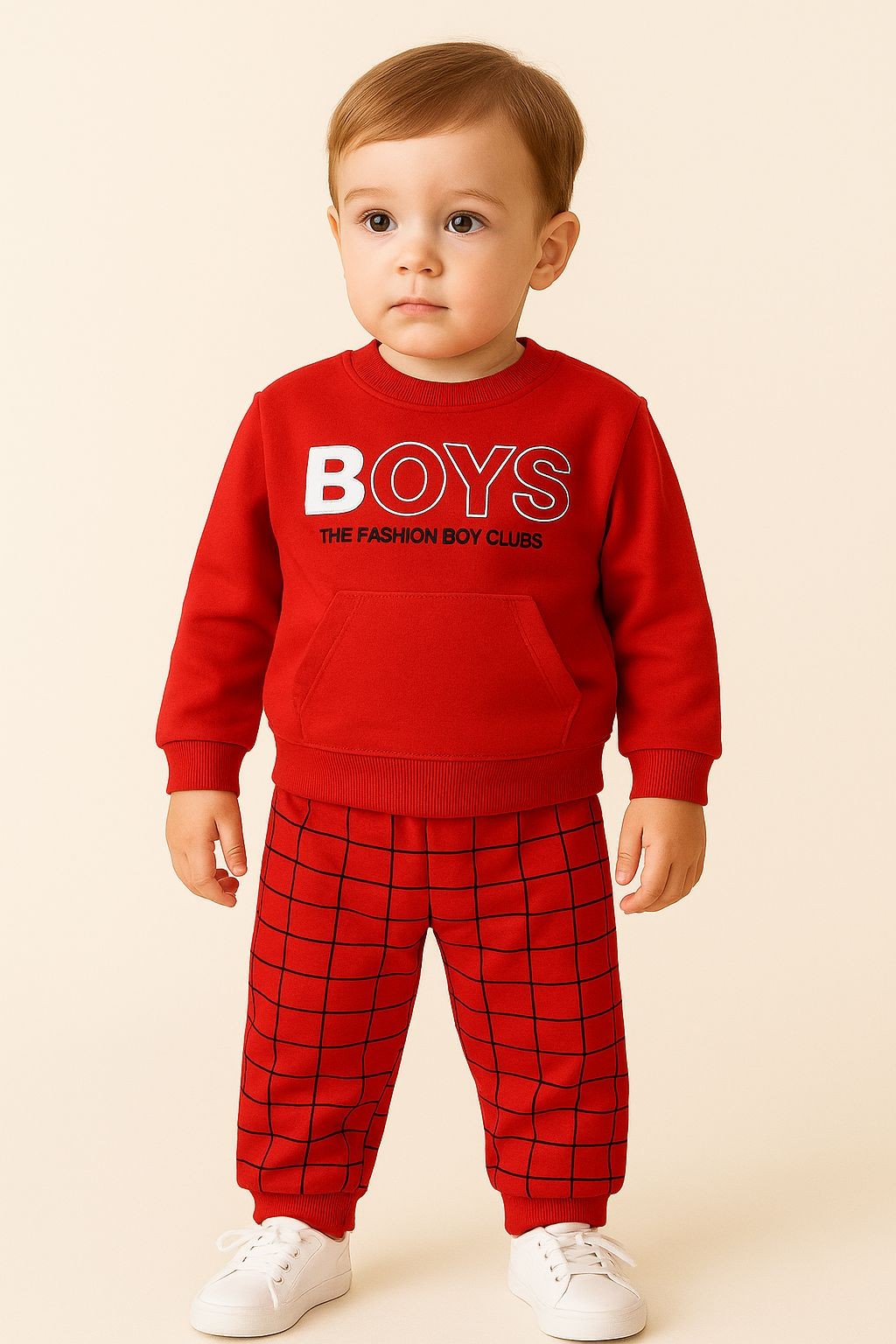 Çizgili Boys Baskılı Bebek Takımı