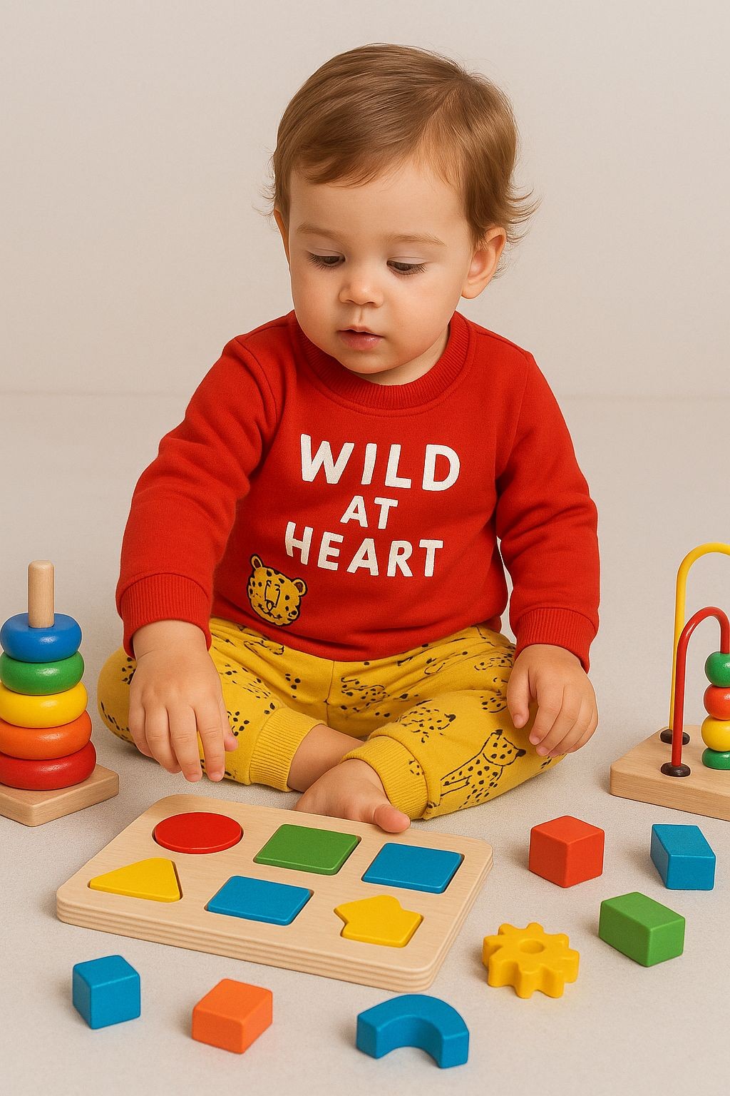 Wild at Heart Baskılı Bebek Takım