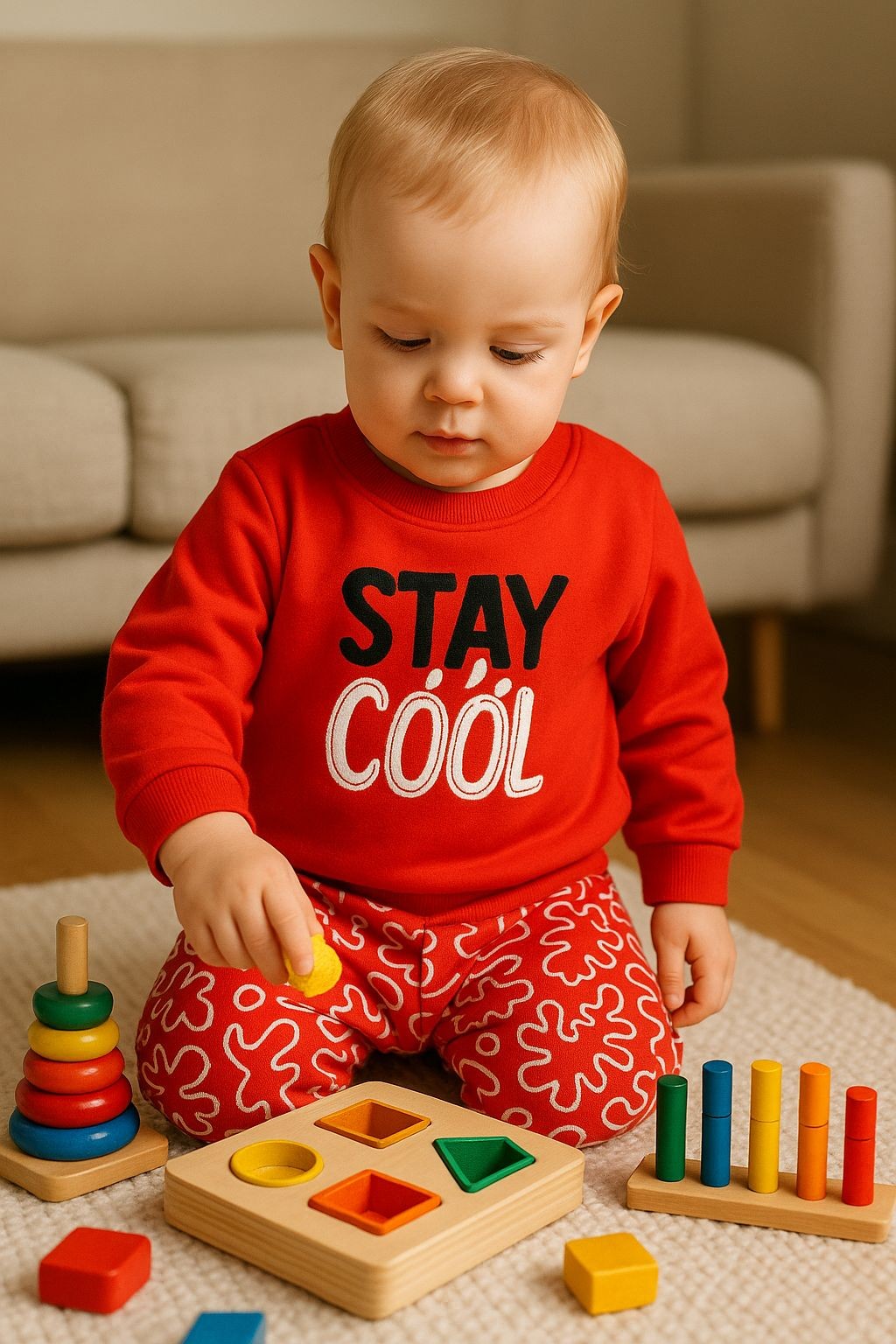 2 İP Stay Cool Baskılı Erkek Bebek Takım