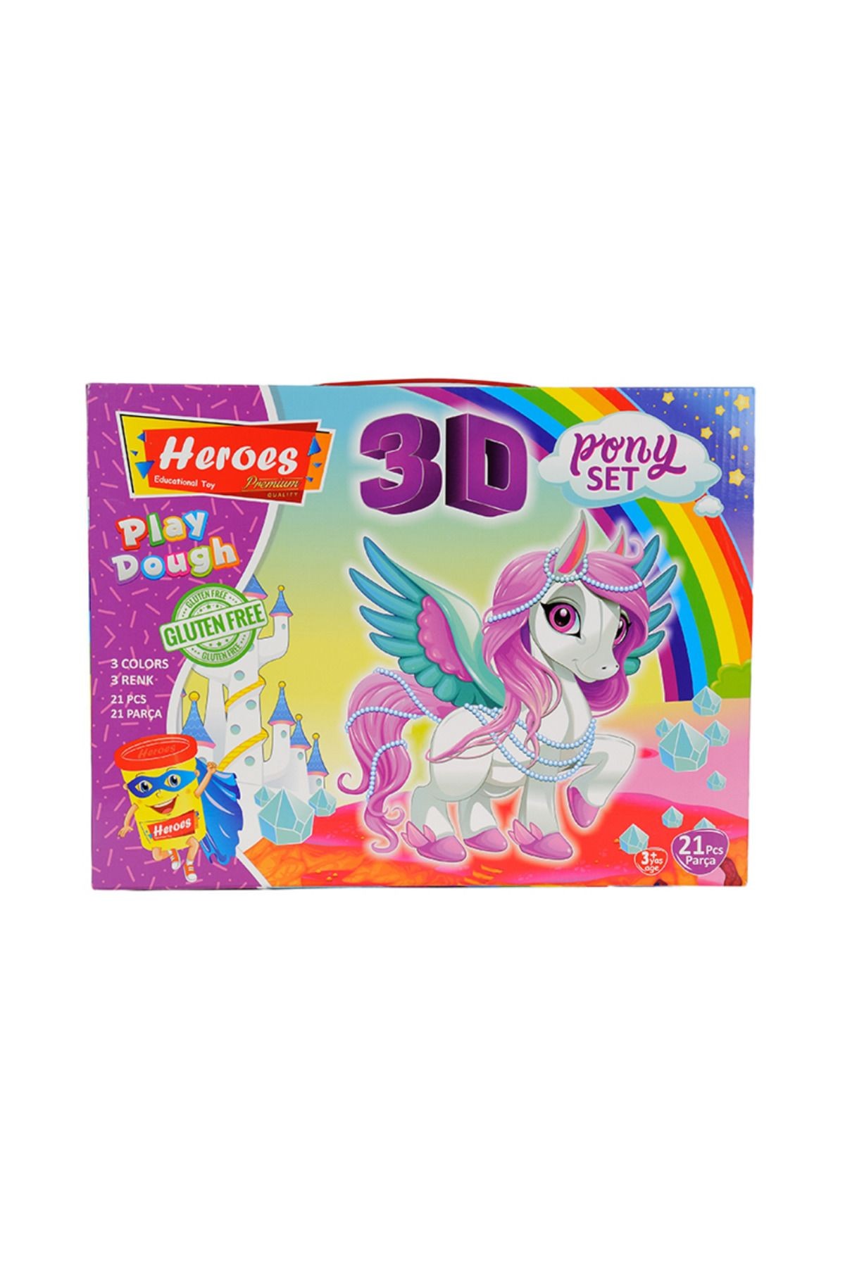 3D Pony Seti Kutulu Oyun Hamuru Seti