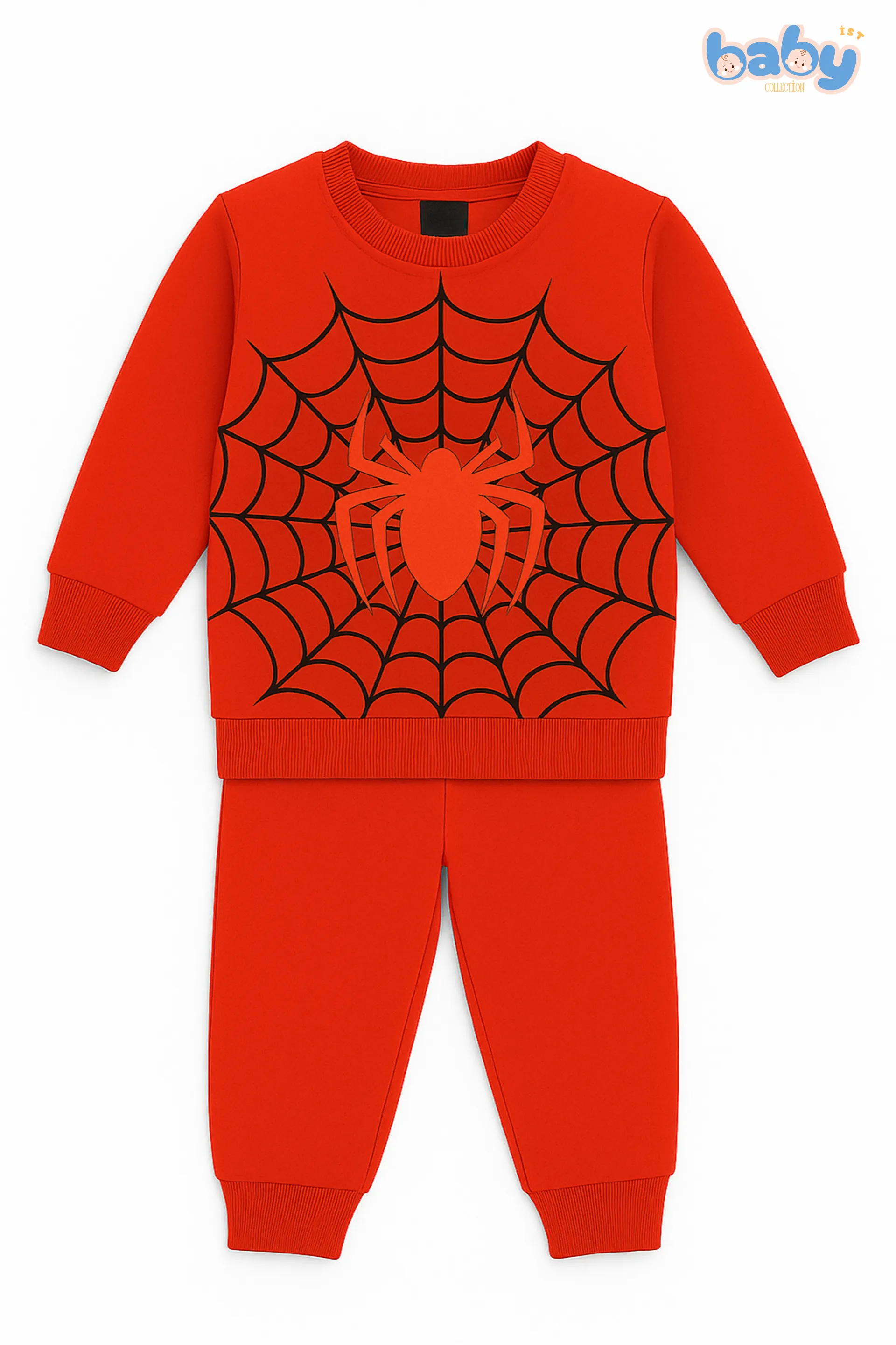 Spiderman Baskılı Bebek Takımı - Kırmızı