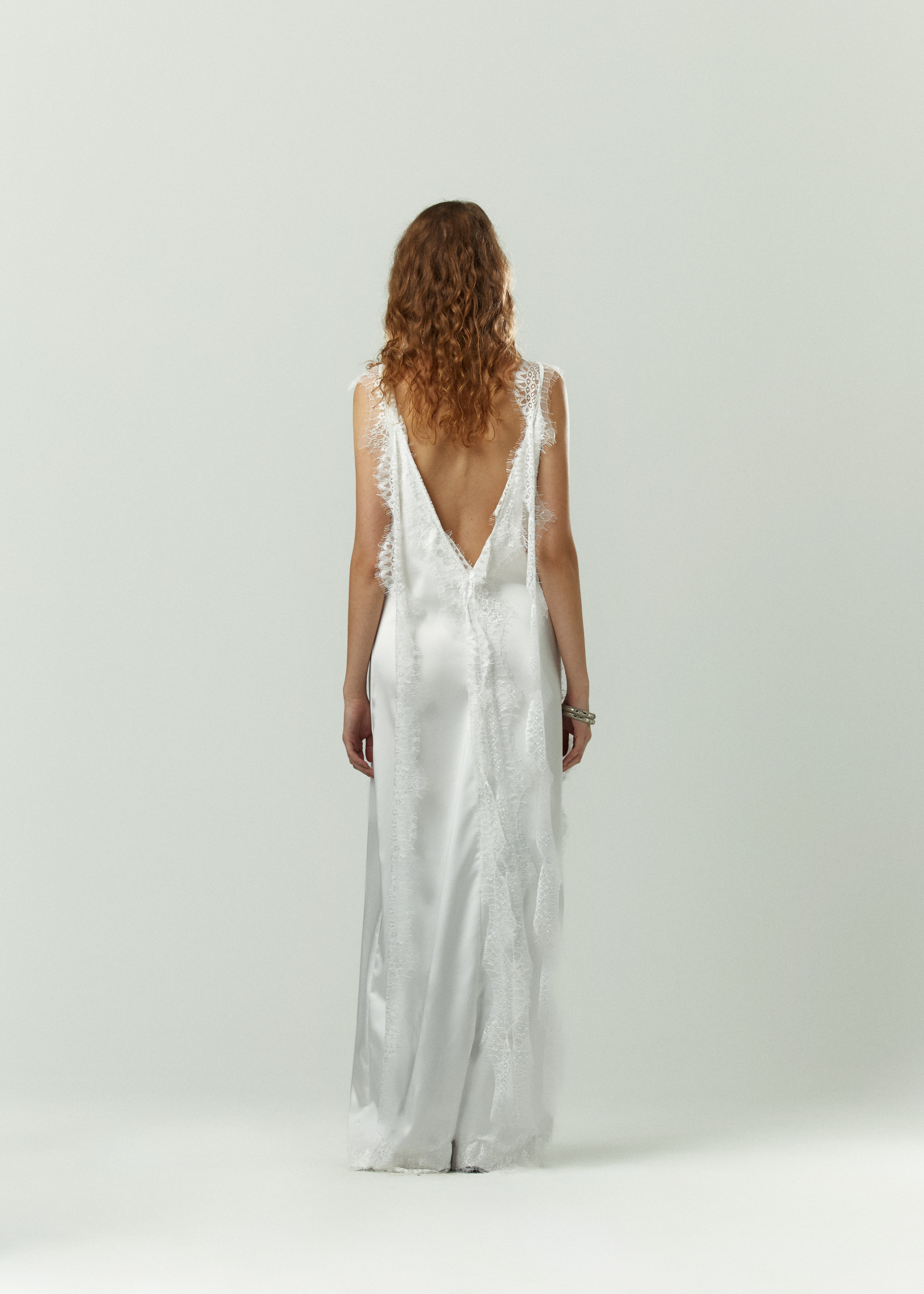   White Muse Saten Elbise