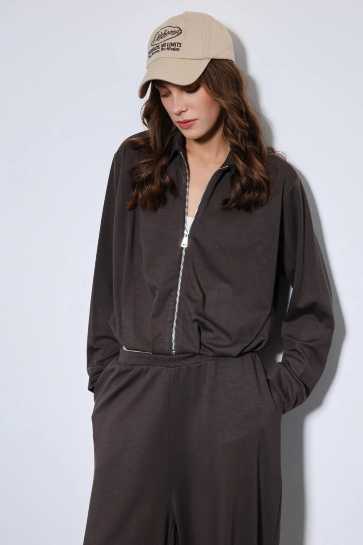 Modal, Fermuarlı Ceket-Şalvar 2'li Takım