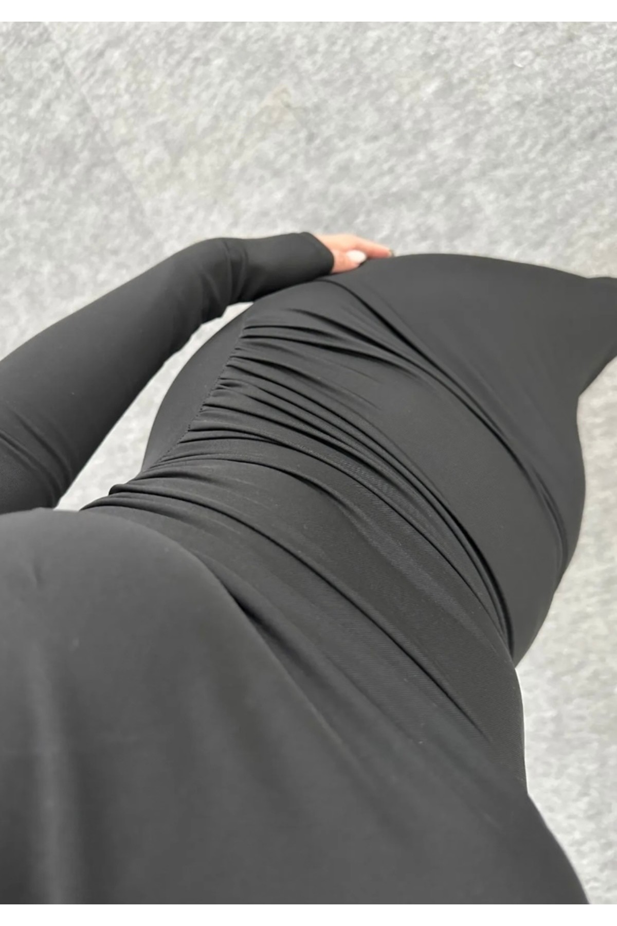 Soft Touch Drapeli Maxi Elbise