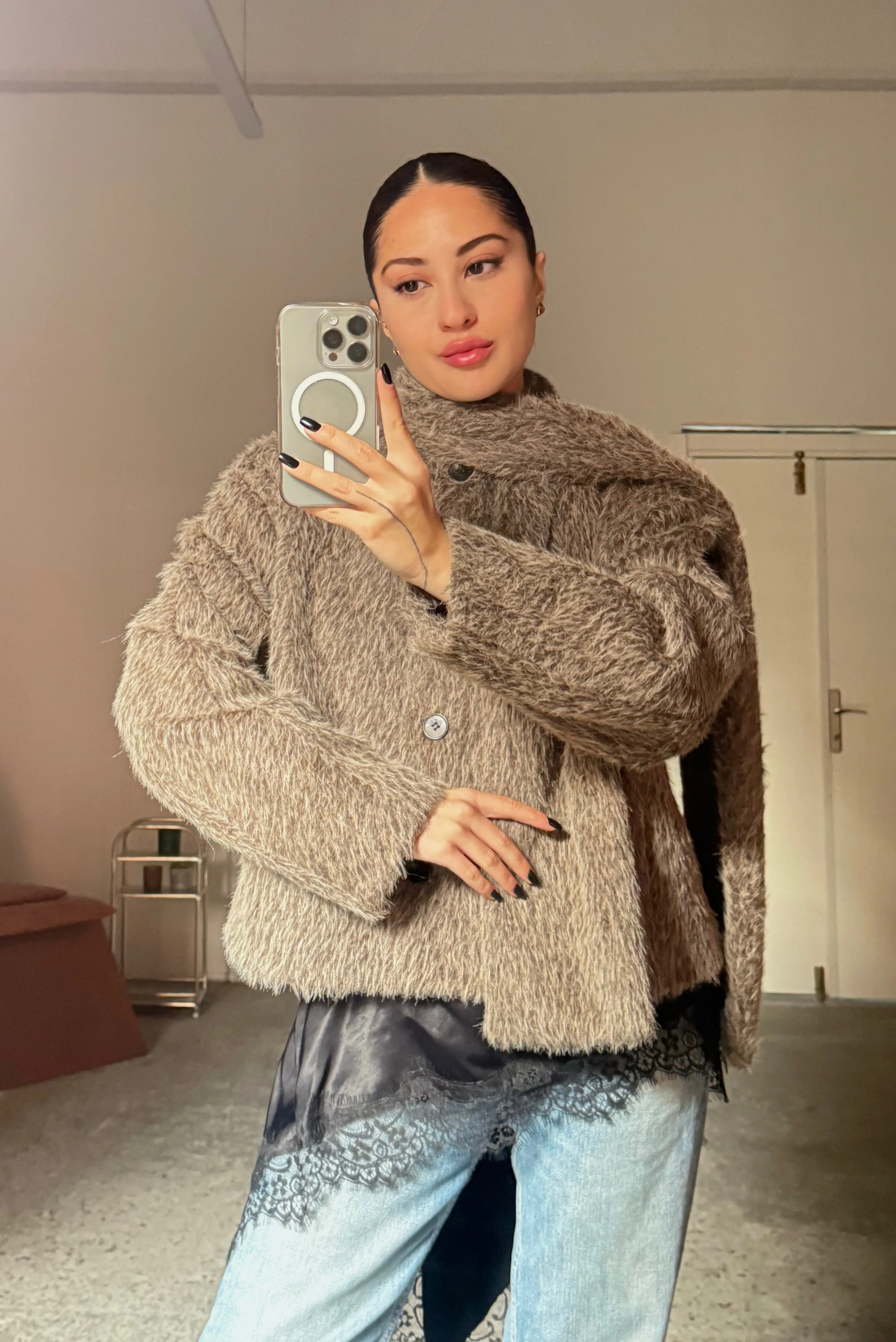 Kürklü, Atkısı Çıkarılabilir Kalın Mont