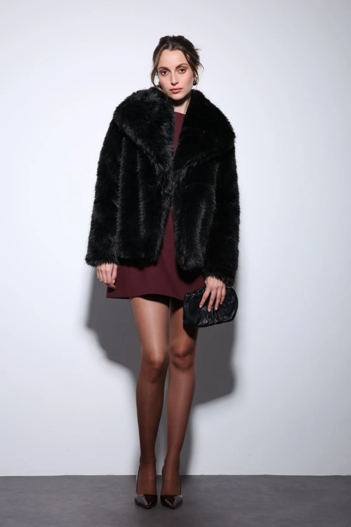 Şal Yaka Özel Dikim Oversize Kürk