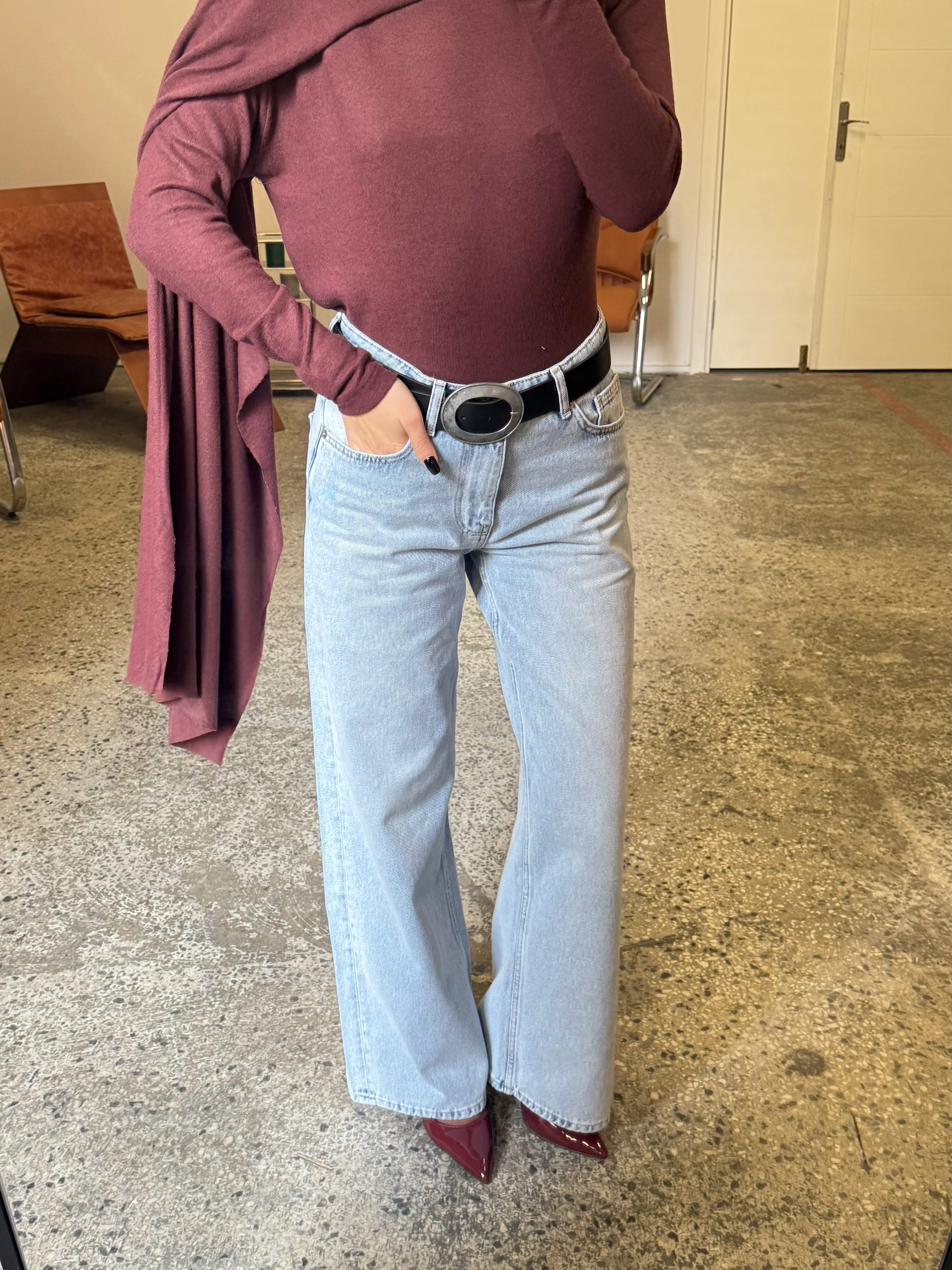 Marry Buz Mavi Wide Leg Jean