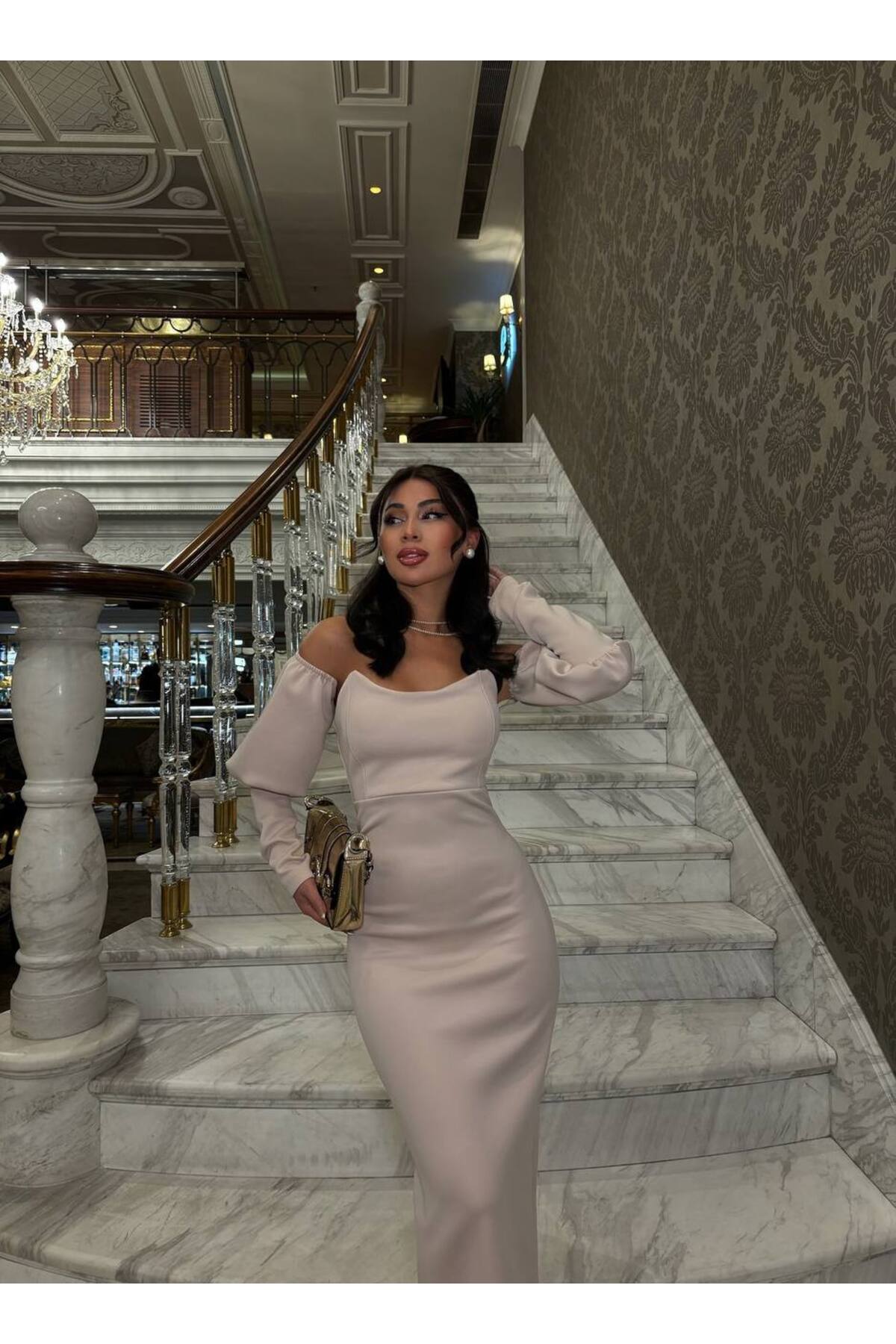 Prenses Kol, Midi Zarif Elbise "Royal"