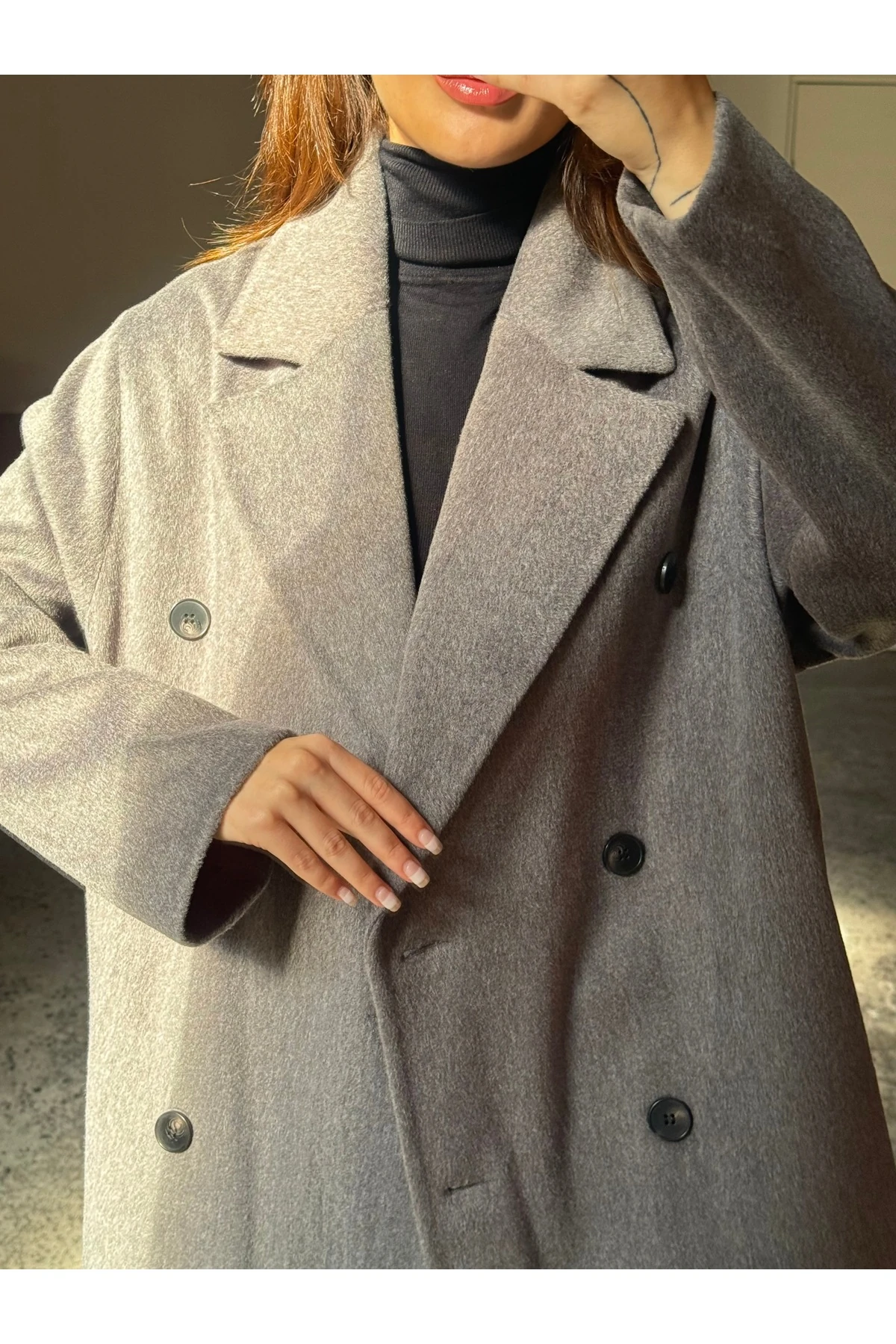 Kaşe, Kırçıllı Uzun Antrasit Kaban