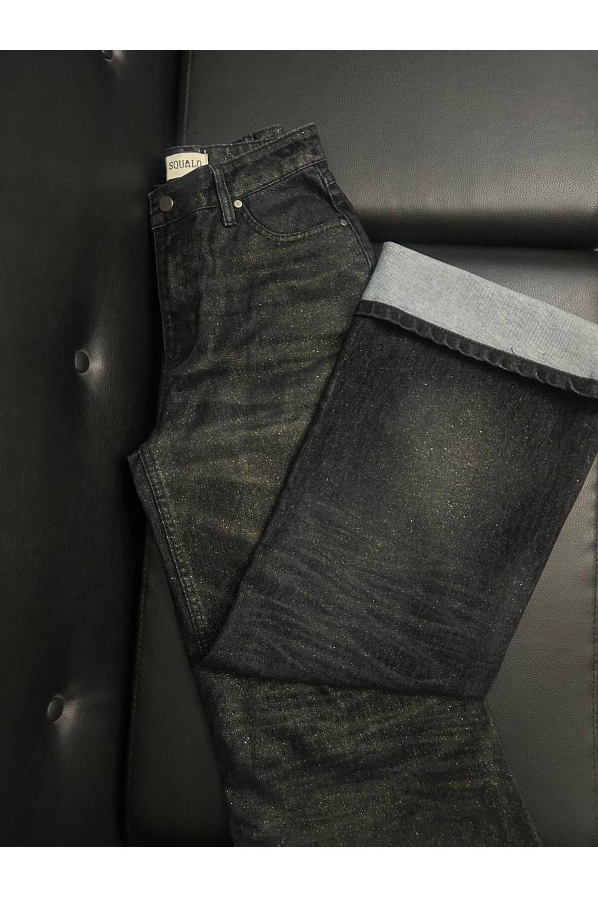 "Silver Glitter" Parıltılı Kot Pantolon