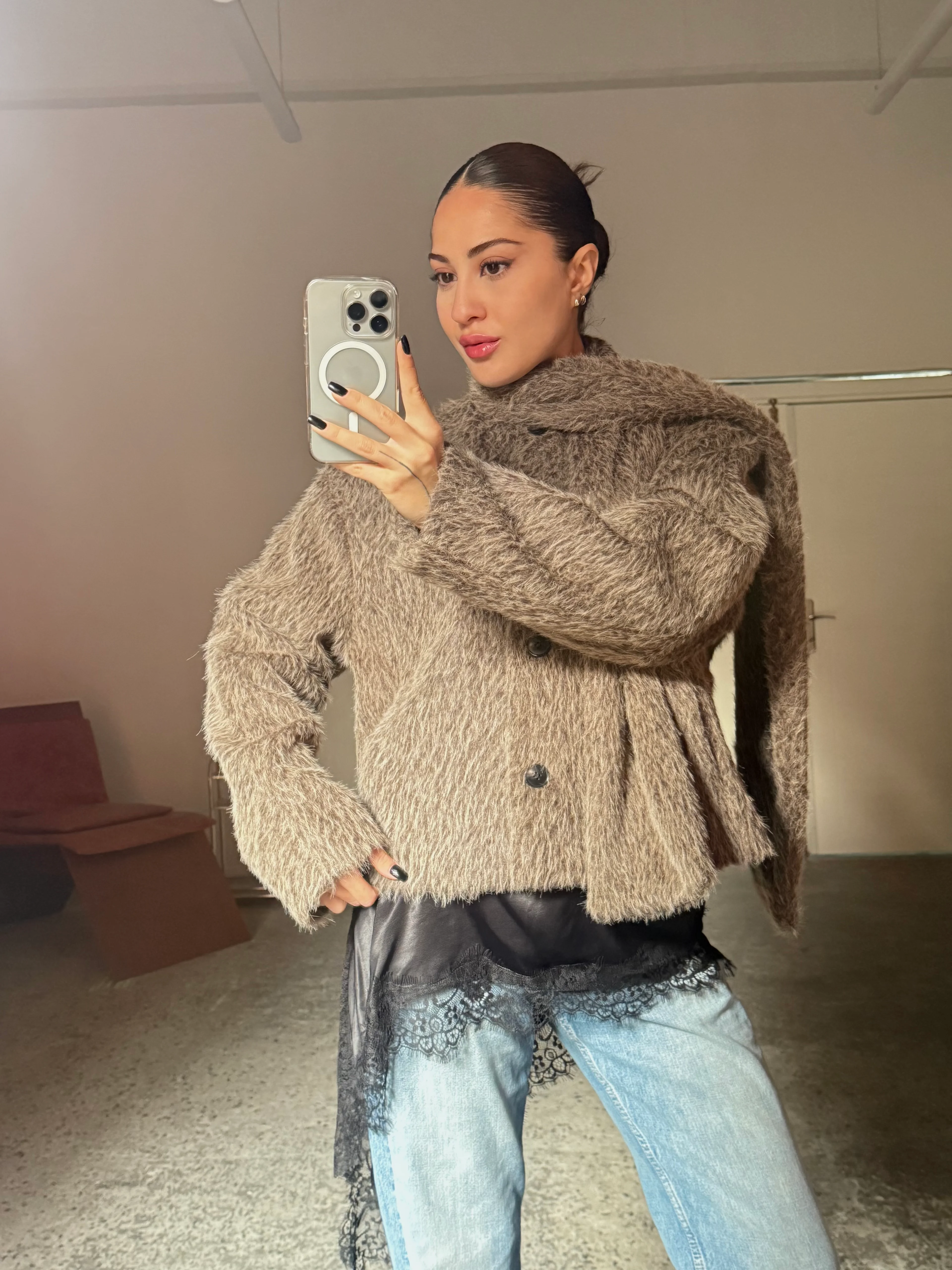 Kürklü, Atkısı Çıkarılabilir Kalın Mont