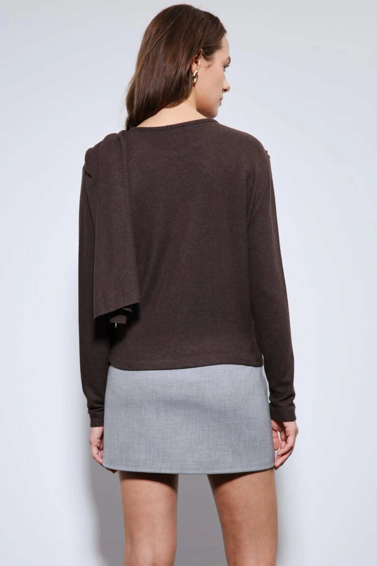 Pelerinli Premium Triko Bluz