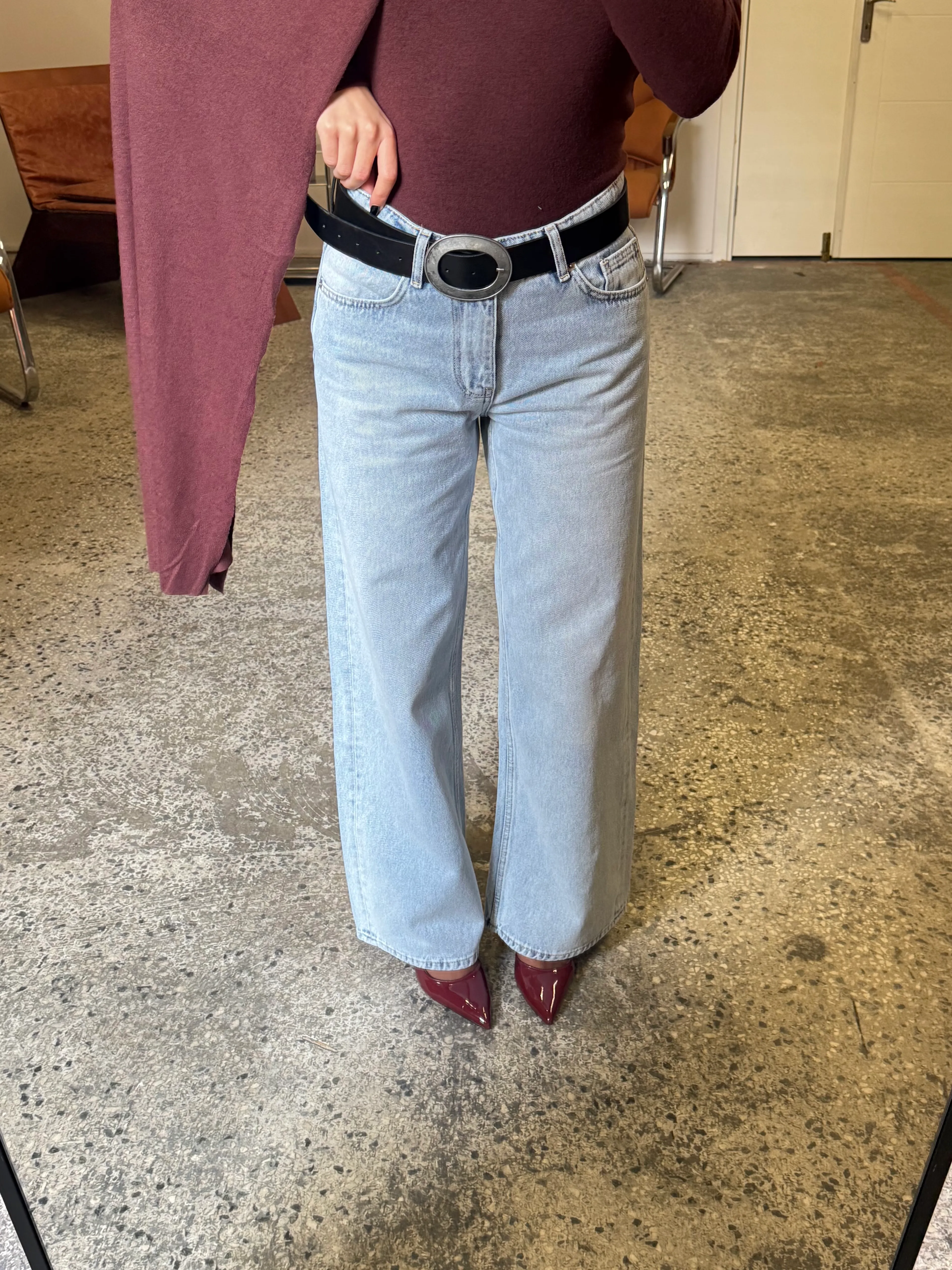 Marry Buz Mavi Wide Leg Jean