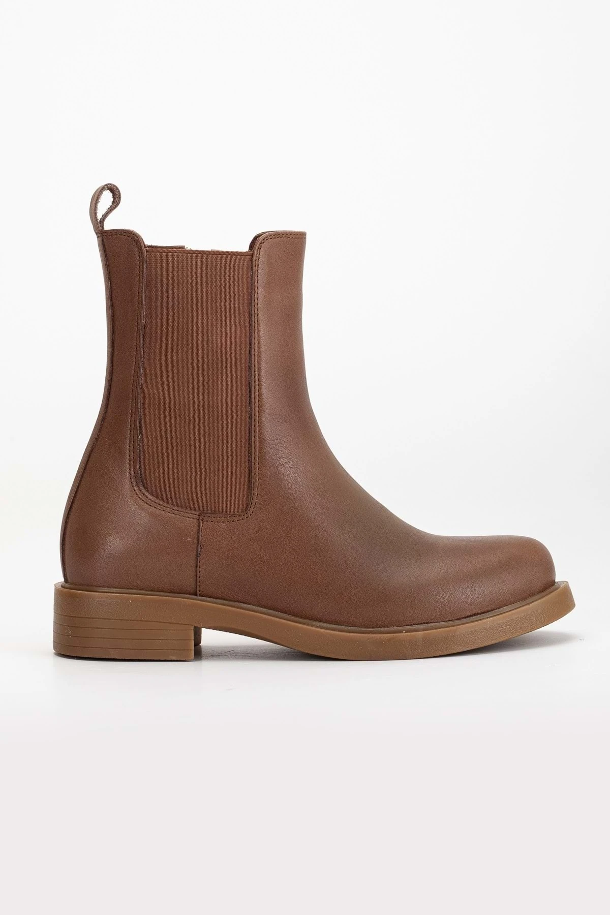 Kadın Hakiki Deri Lastikli Rahat Bot - CEVİZ