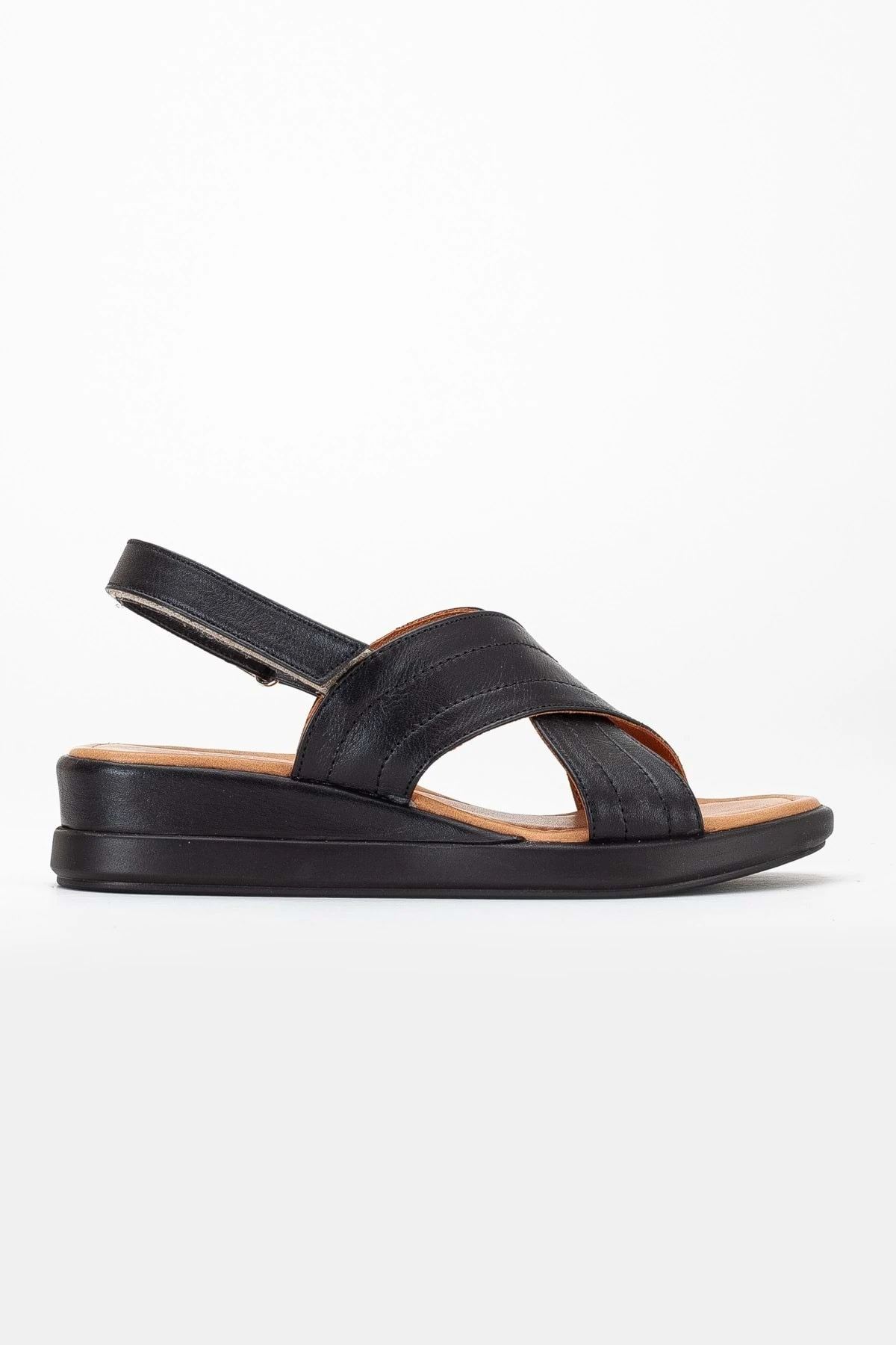 Kadın Hakiki Deri Arkası Cırtlı Sandalet