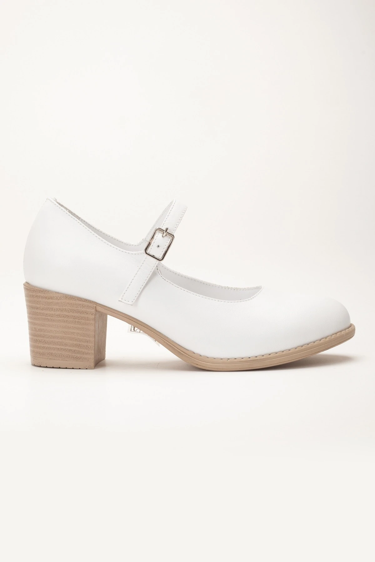 Kadın Hakiki Deri Bantlı Topuklu Ayakkabı