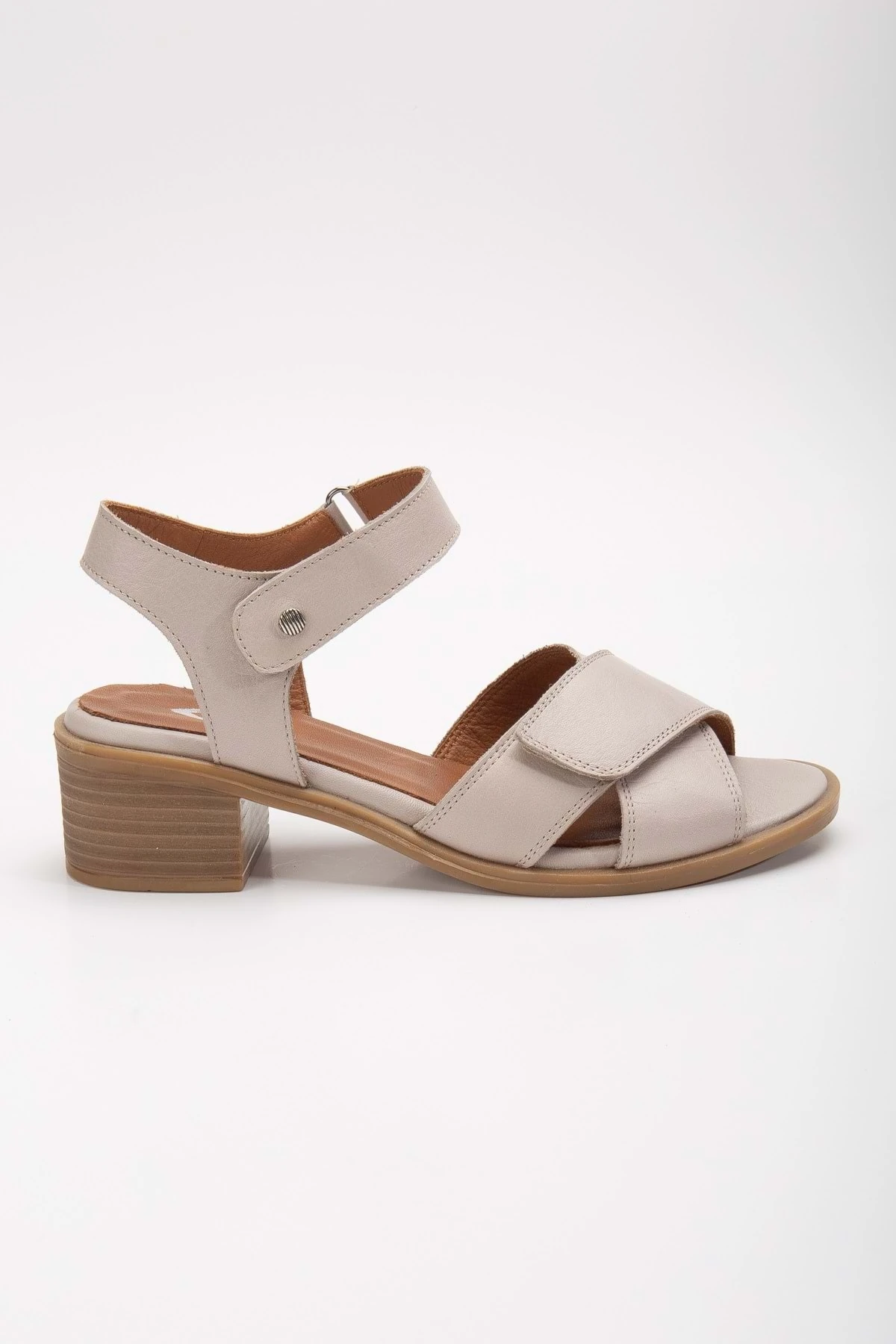 Kadın Hakiki Deri Cırtlı Önü Çapraz Sandalet