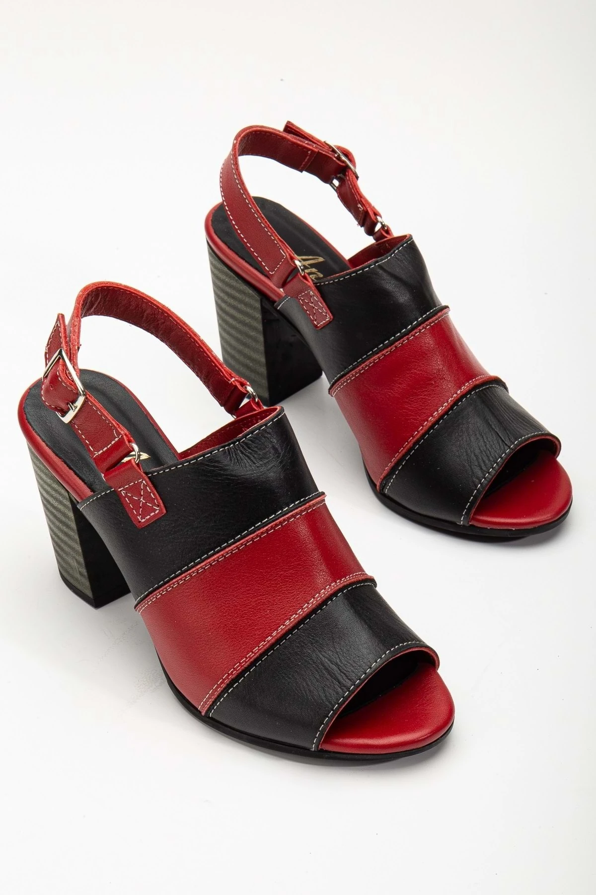 Kadın Hakiki Deri Topuklu Sandalet