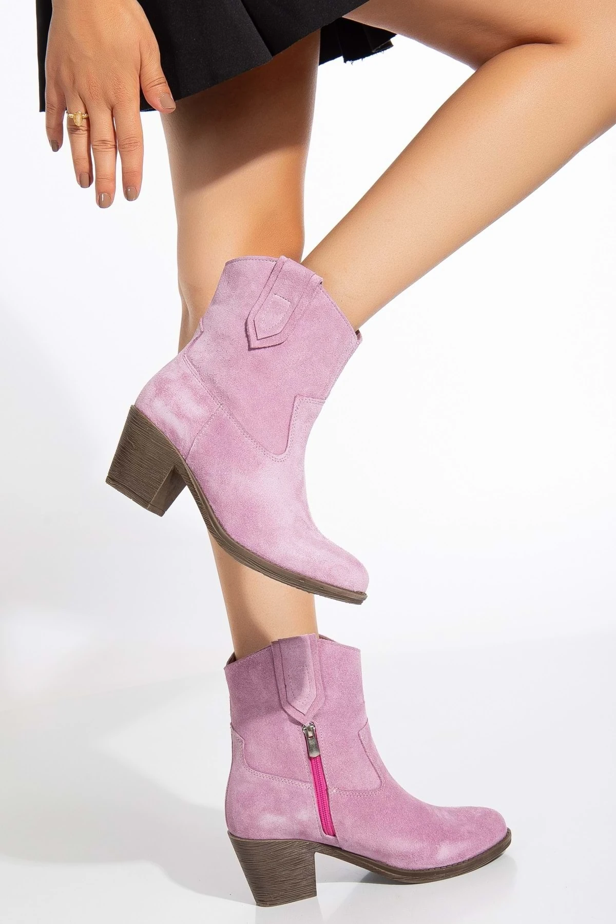 Kadın Hakiki Deri Western Kovboy Bot