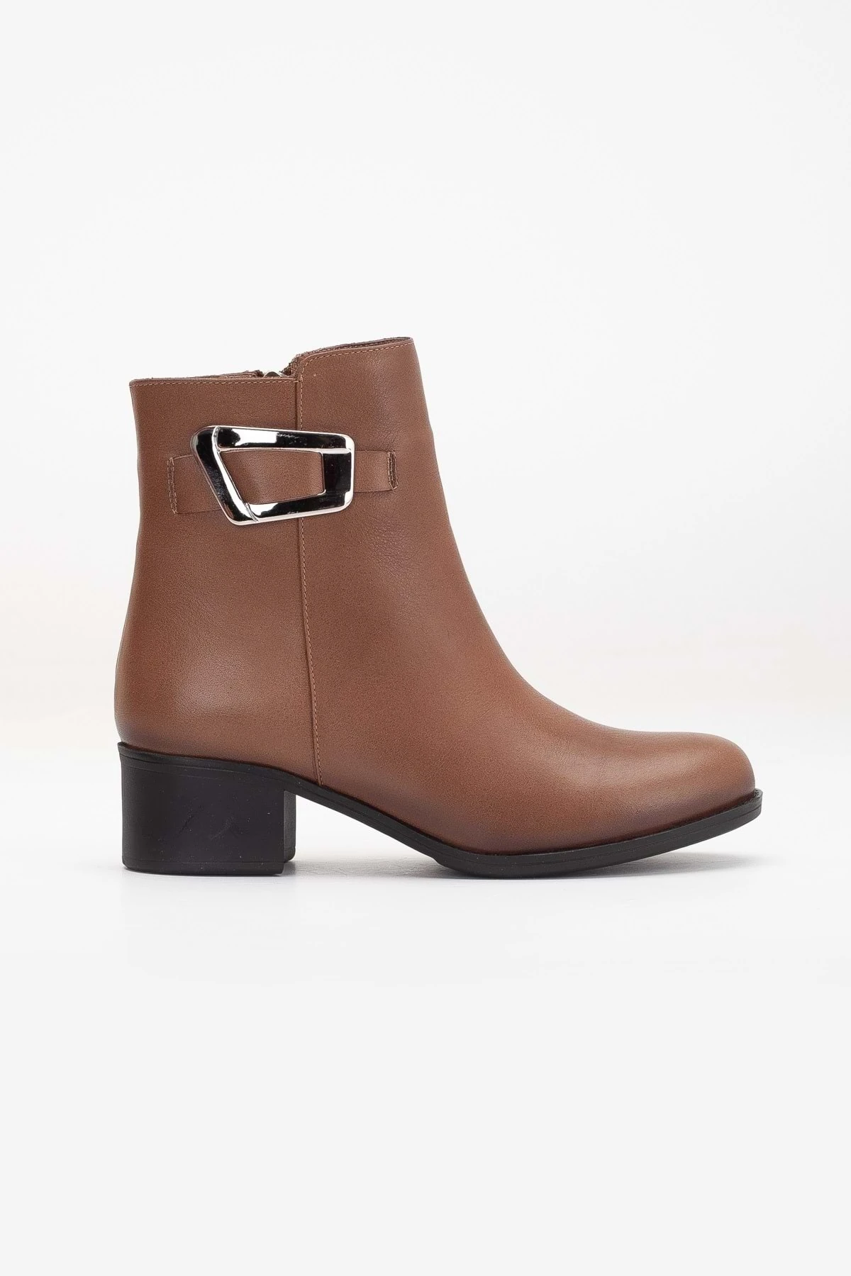 Kadın Hakiki Deri Toka Detaylı Bot - CEVİZ