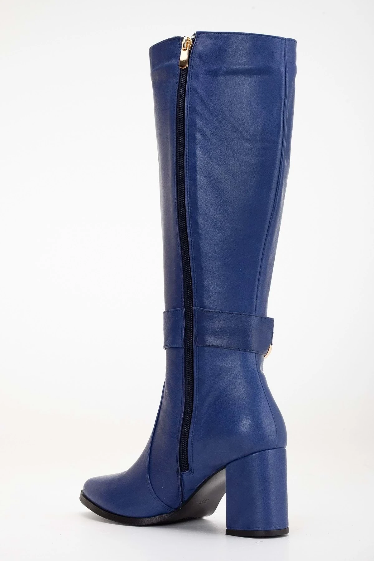 Kadın Hakiki Deri Toka Detaylı Çizme 