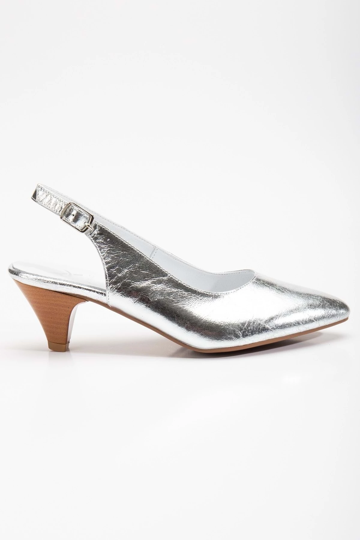 Kadın Hakiki Deri Bilekten Bağlı Topuklu Ayakkabı