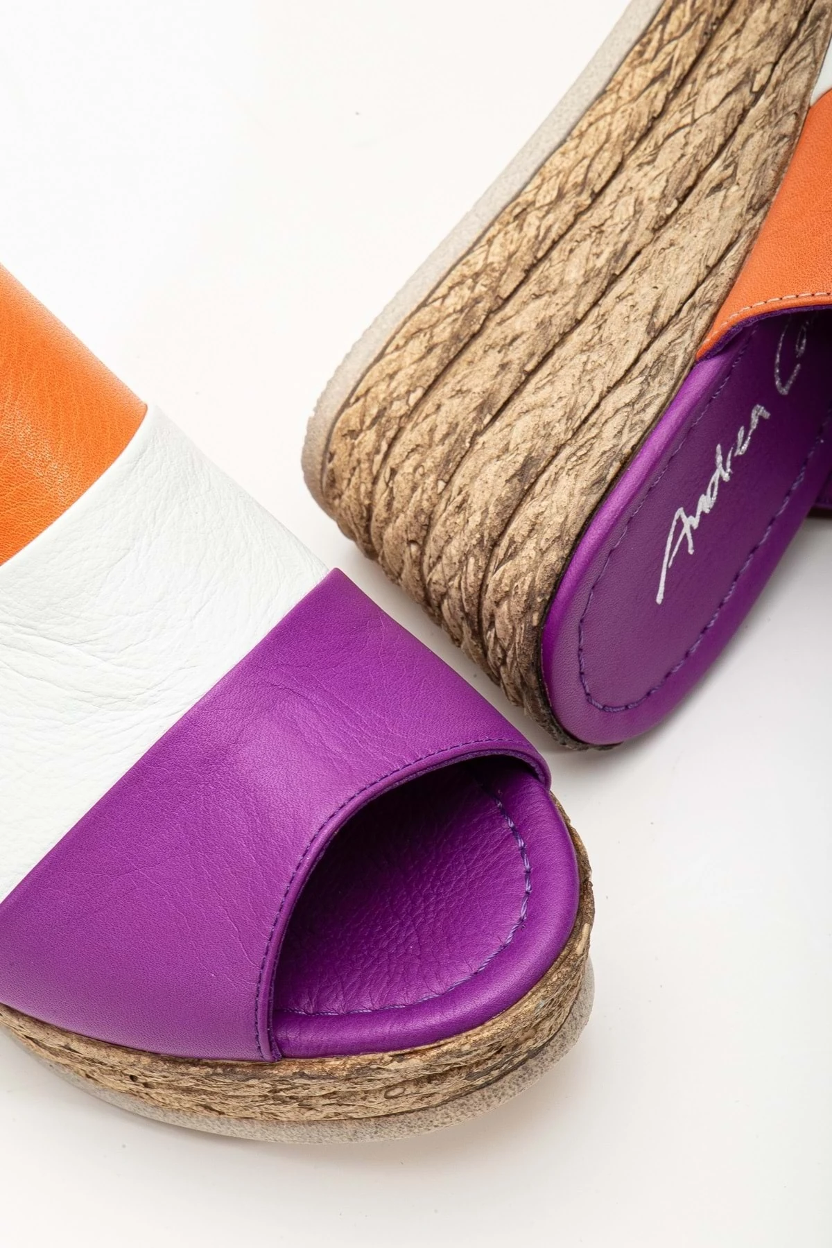 Kadın Hakiki Deri Dolgu Topuk Terlik - RENKLİ