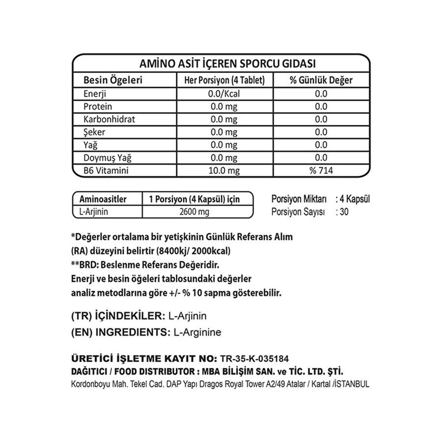 SWISS ARGININE 2600 MG