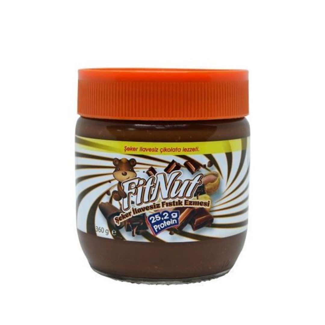 FİTNUT ÇİKOLATALI ŞEKERSİZ FISTIK EZMESİ (360GR)