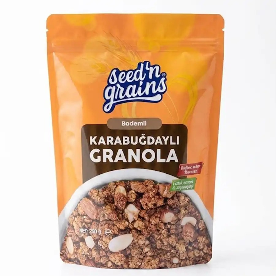 Seed'n Grains Karabuğday Granola (Bademli-250g)