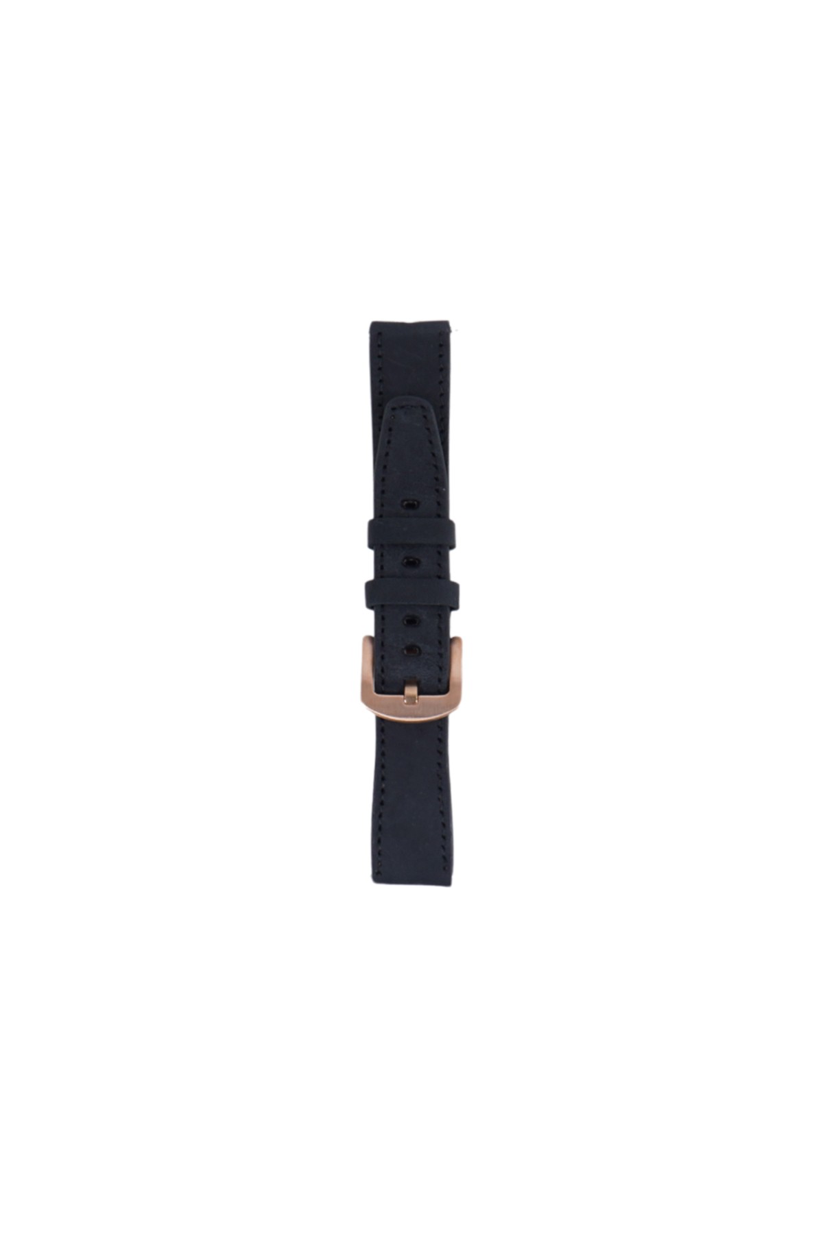Fro LW38-43 20 mm Hakiki Deri Düz Siyah Kordon Gold Toka