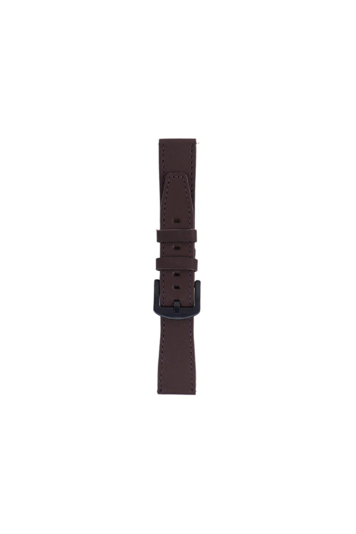 Fro LW38-43 20 mm Hakiki Deri Düz Kahve Kordon Siyah Toka