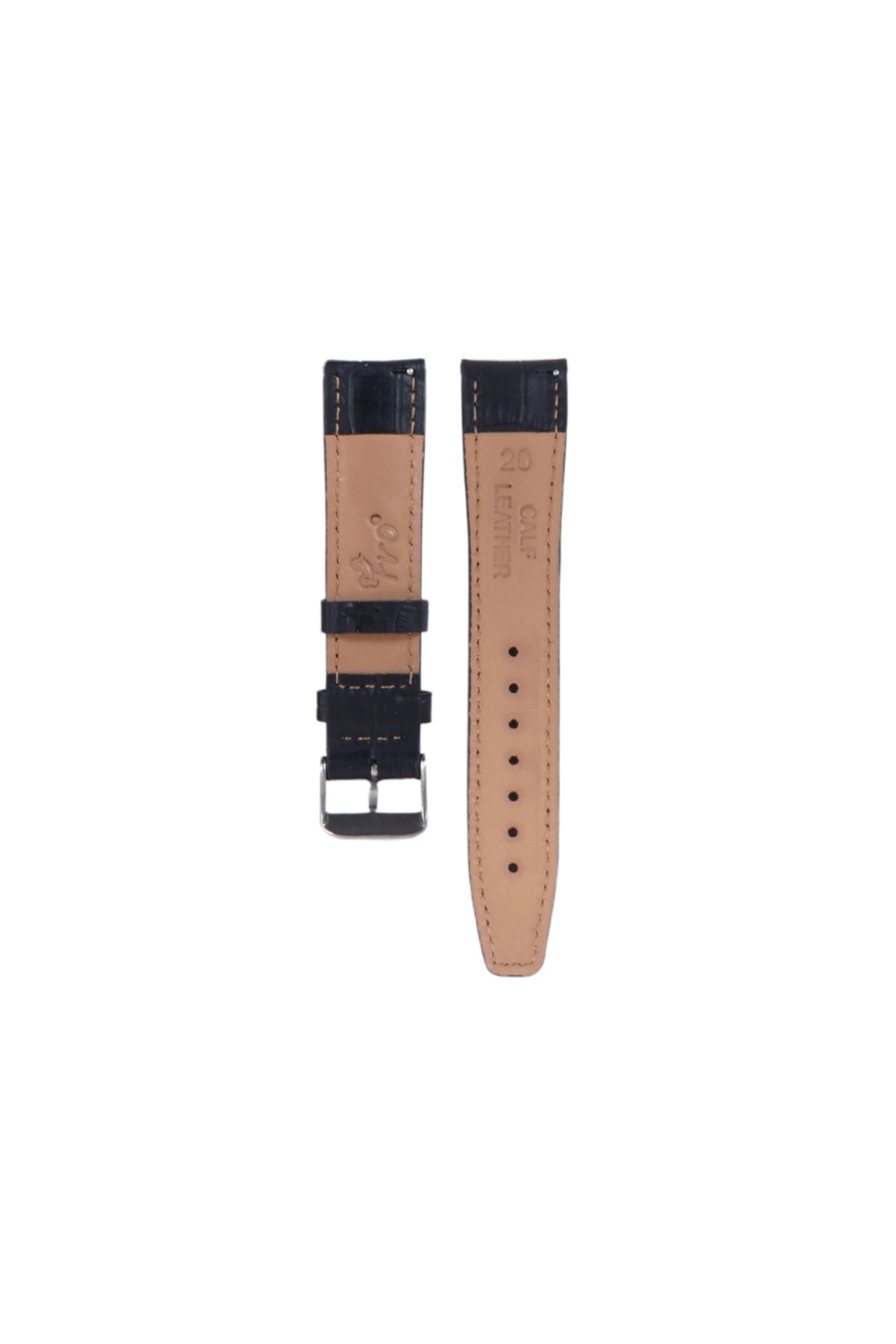 Fro LW38-43 20 mm Hakiki Deri Bombeli Siyah Kordon Gold Toka
