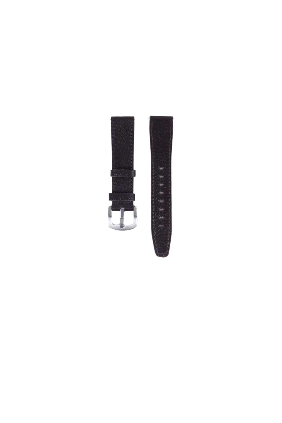 Fro LW38-43 20 mm Hakiki Deri Floter Siyah Kordon Silver Toka