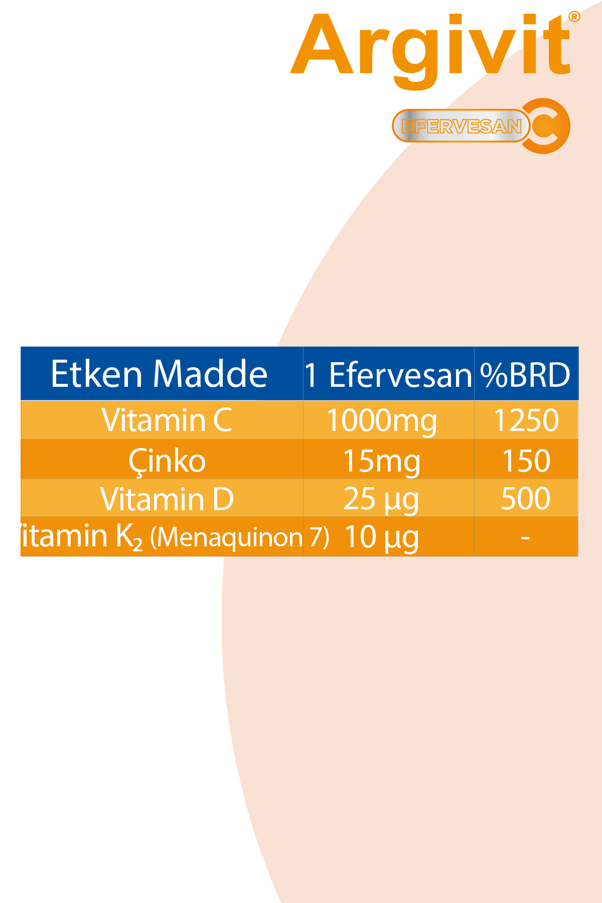 Argivit Vitamin C 10 Effervescent Tablets