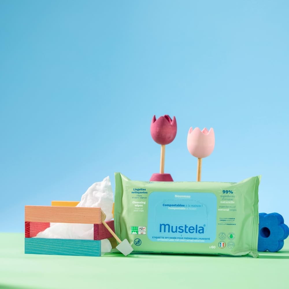 Mustela Compostable Wet Wipes 60 Count