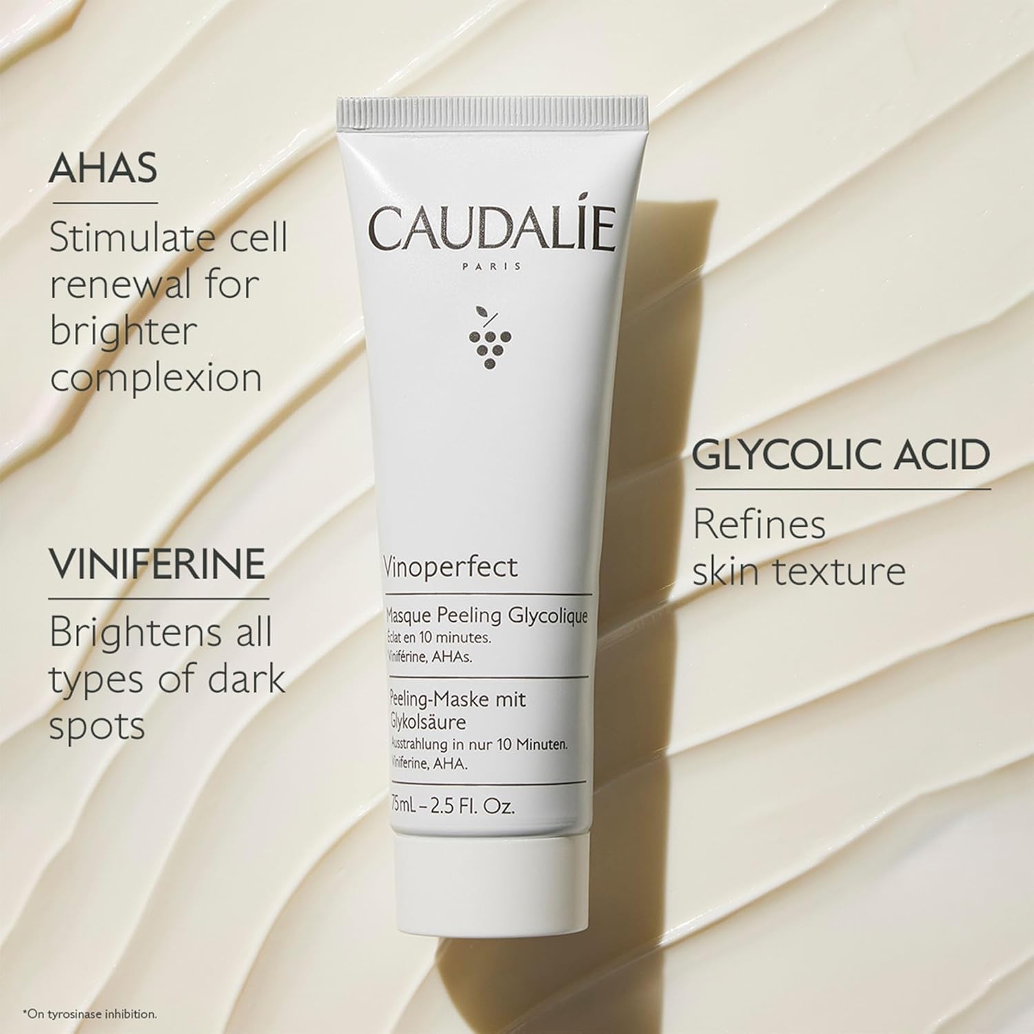 Caudalie Vinoperfect Dark Spot Correcting & Radiance Glycolic Mask 75 ml