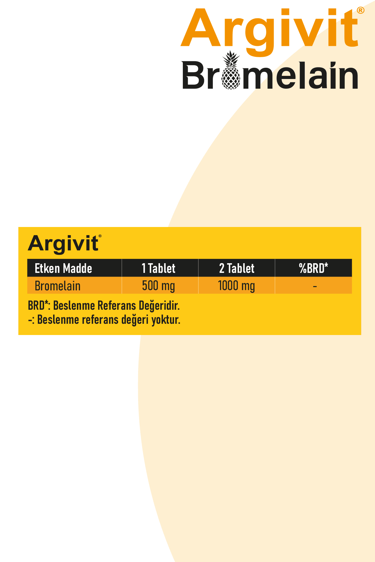 Argivit Bromelain-Containing Dietary Supplement - 60 Tablets