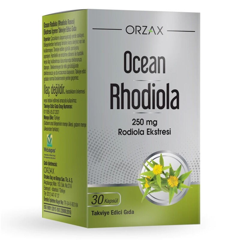 Orzax Ocean Rhodiola Capsule 250mg 30 Capsules
