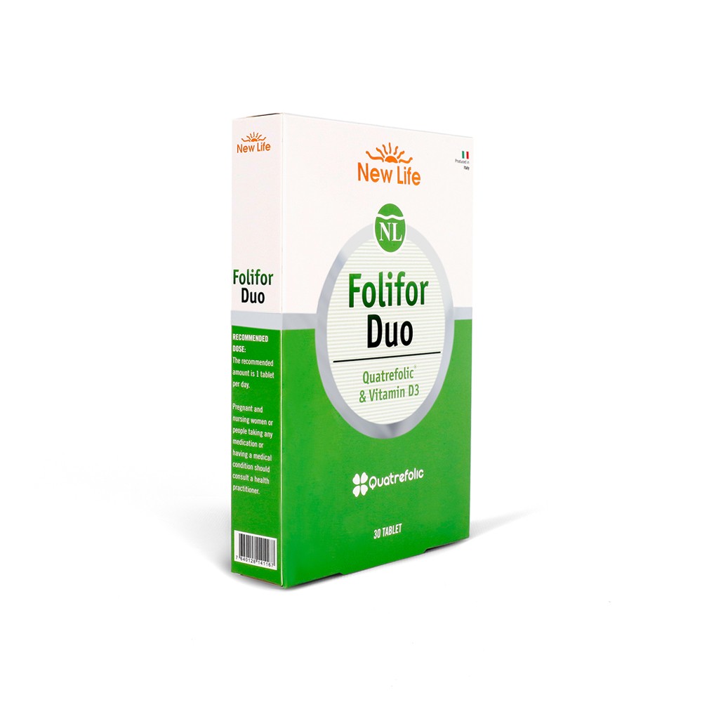 New Life Folifor Duo Vitamin D3 & Quatrefolic - 30 Tablets