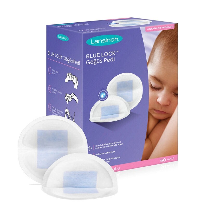 Lansinoh Blue Lock Breast Pads 60 Pieces