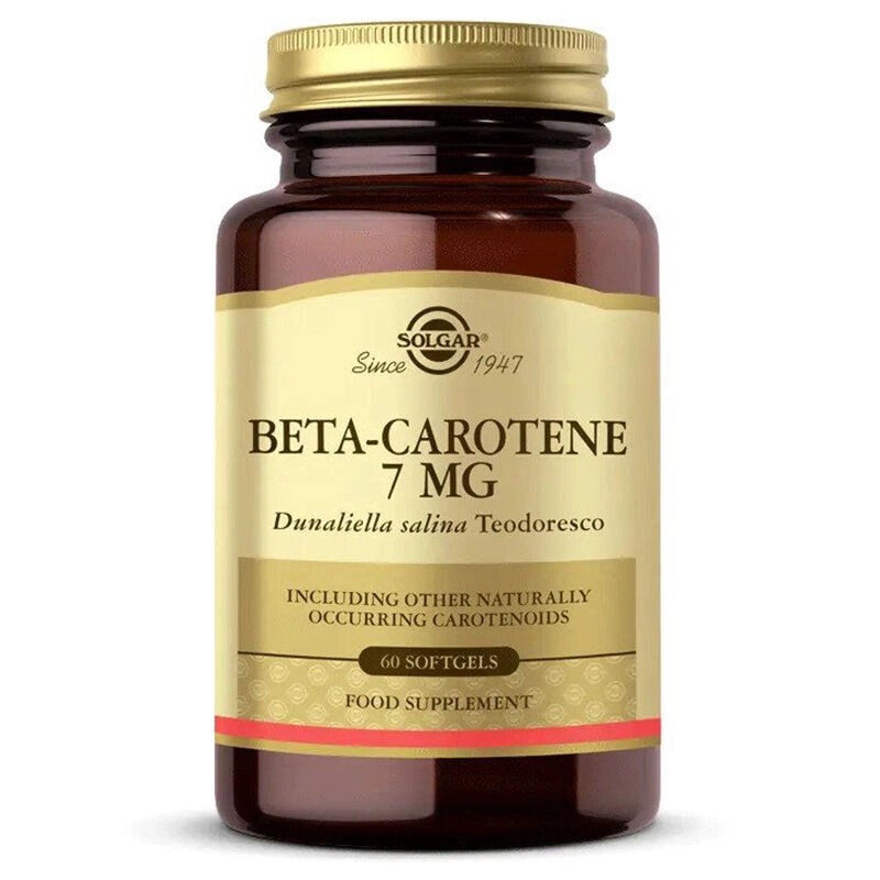 Solgar Beta Carotene 7 mg - 60 Softgel Capsules