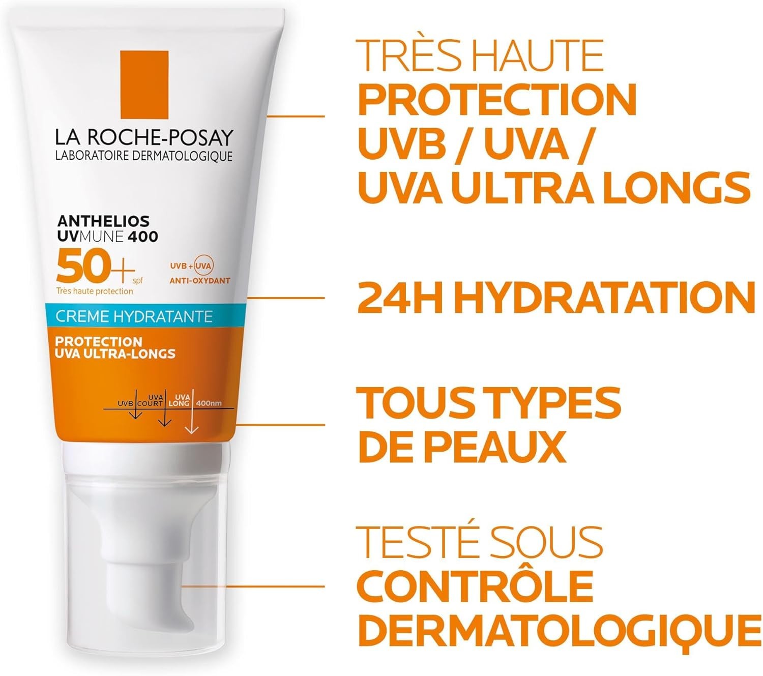 لاروش بوساي Roche Posay ANTHELIOS UVMUNE 400 كريم مرطب SPF50+ 50 مل