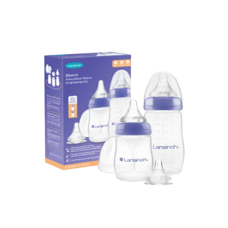 Lansinoh NaturalWave Bottle Set - Starter Kit | 160ml & 240ml