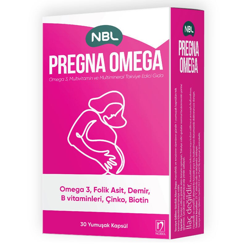 NBL Pregna Omega 3, Multivitamin & Multimineral Supplement – 30 Softgel Capsules