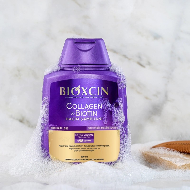 Bioxcin Collagen & Biotin Extra Volume & Thickening Shampoo 300ml - For Fine and Sensitive Hair