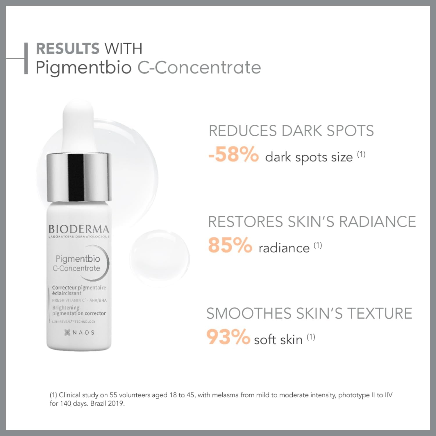 Bioderma Pigmentbio C-Concentrate Brightening Pigmentation Cream Corrector, 15 ML