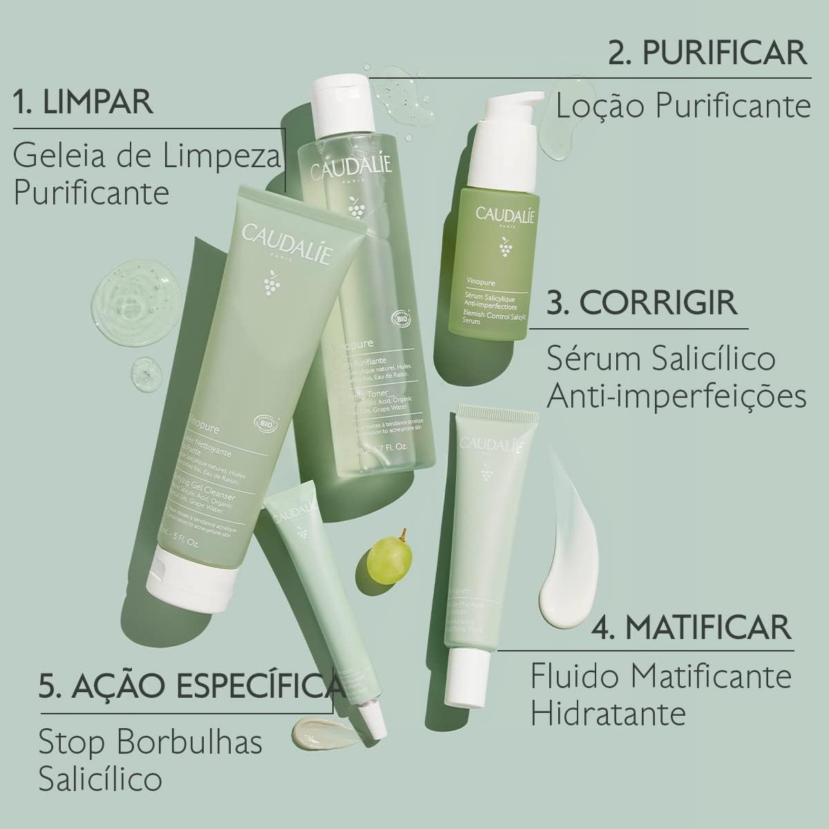 Caudalie Vinopure Salicylic Cream for Blemished Skin - 15 ml