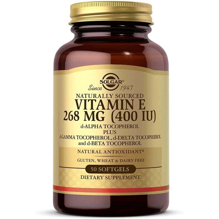 Solgar Vitamin E 400 IU (268 mg α-TE) - 50 Softgel Capsules
